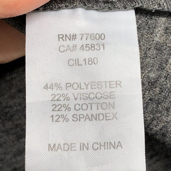 Chaser Grey Heathered Long Sleeve Criss Cross Body Suit size S - Picture 8 of 16